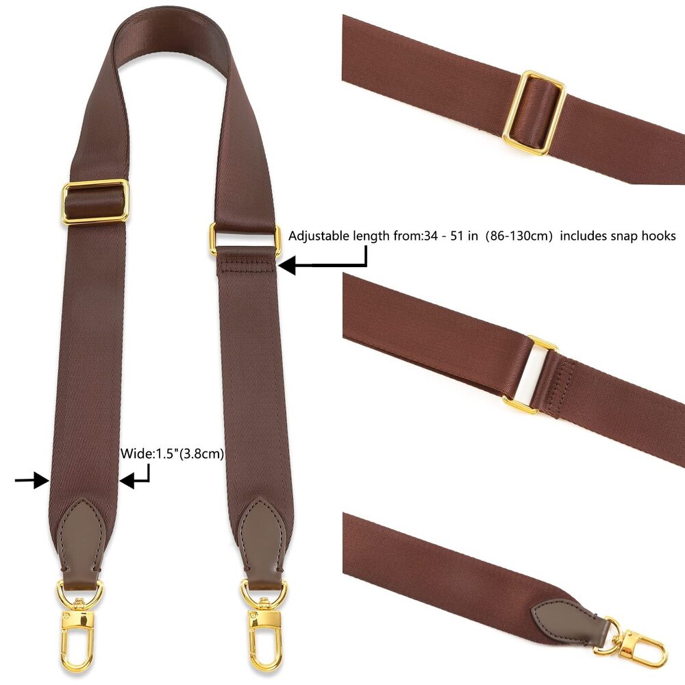 1937 Purse strap Replacement Crossbody Bags Handbag Wide Canvas Leather - Picture 4 of 7